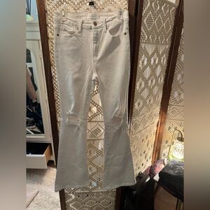 Windsor White Distressed Flare Jeans